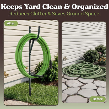 Freestanding Water Hose Stand Hanger for 65.6ft of Hosing