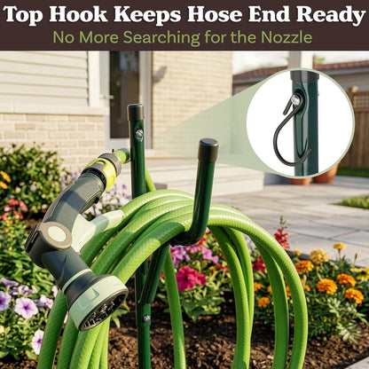 Freestanding Water Hose Stand Hanger for 65.6ft of Hosing