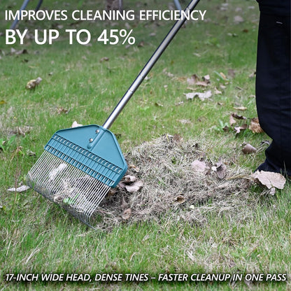 Thatch Rake with 66 Inch Adjustable Handle