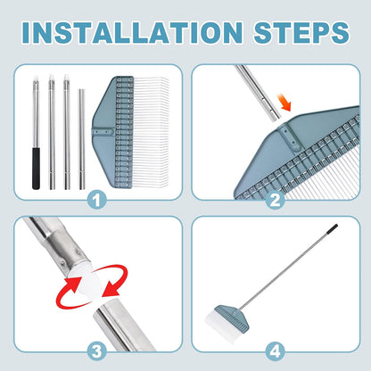 Thatch Rake with 66 Inch Adjustable Handle