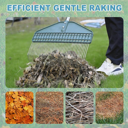 Thatch Rake with 66 Inch Adjustable Handle