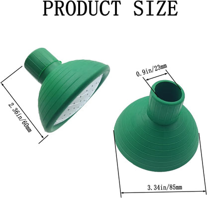 Watering Can Rose Head, Universal Water Sprinkler Sprayer,Garden Watering Can Replacement Nozzle for Watering Cans Garden Plants Indoor & Outdoor (Green-2Pcs)