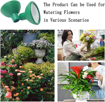 Watering Can Rose Head, Universal Water Sprinkler Sprayer,Garden Watering Can Replacement Nozzle for Watering Cans Garden Plants Indoor & Outdoor (Green-2Pcs)