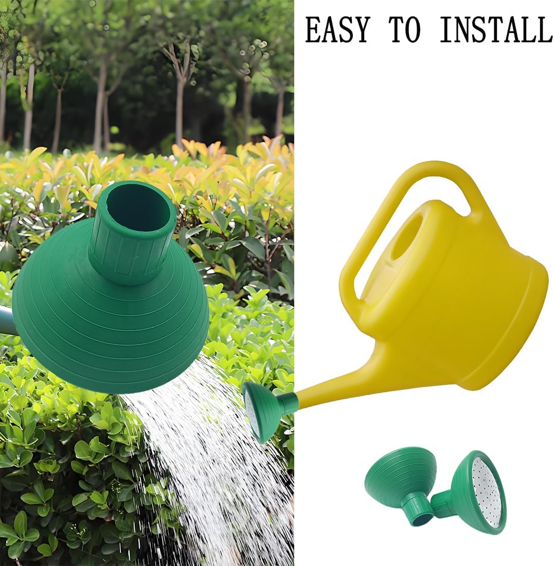 Watering Can Rose Head, Universal Water Sprinkler Sprayer,Garden Watering Can Replacement Nozzle for Watering Cans Garden Plants Indoor & Outdoor (Green-2Pcs)