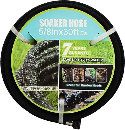 Soaker Hose 5/8" 10ft Round Rubber Garden Soaker Hoses