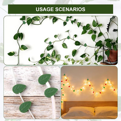 60 pcs Plant Wall Clips with 72 Pieces Acrylic Adhesive Sticker - Plant Climbing Wall Fixture Clips Plant Fixer Invisible Wall Vines Fixing Clips Self-Adhesive Hook Plant Clips