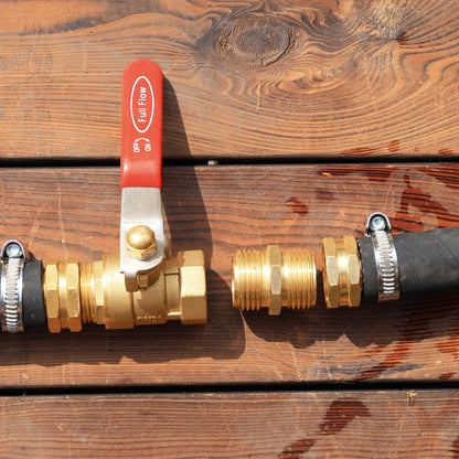 Garden Female to Female Hose Adapter,3/4" GHT Brass Hose Connector