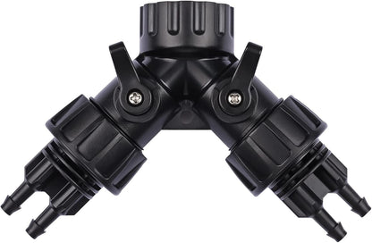 1/4 Inch Drip Irrigation Tubing Faucet Connector 2 Way Y Splitter