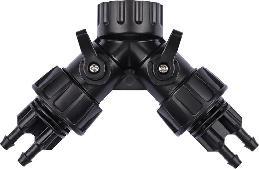 1/4 Inch Drip Irrigation Tubing Faucet Connector 2 Way Y Splitter