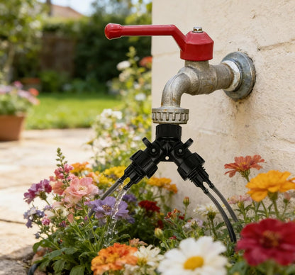 1/4 Inch Drip Irrigation Tubing Faucet Connector 2 Way Y Splitter