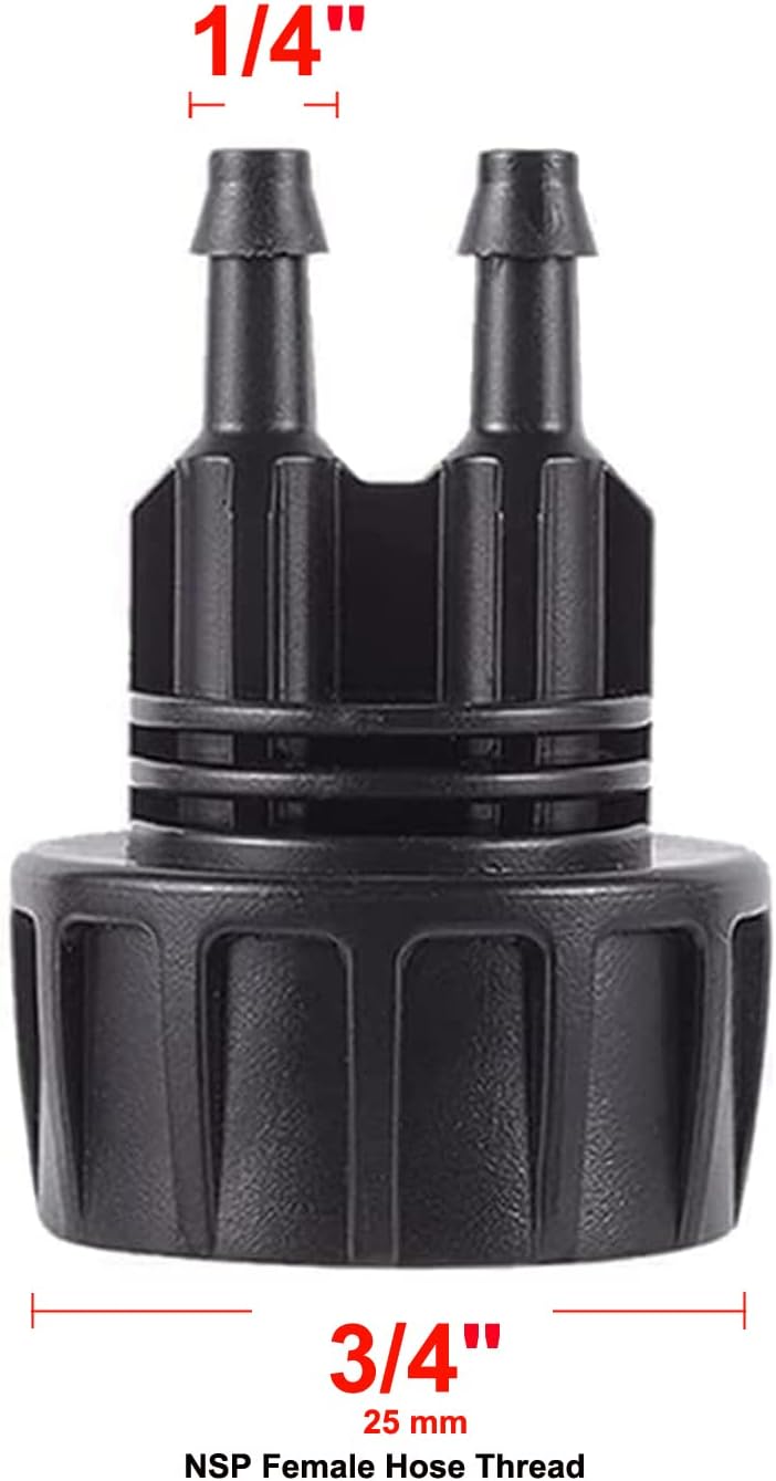 1/4 Inch Drip Irrigation Tubing Faucet Connector 2 Way Y Splitter