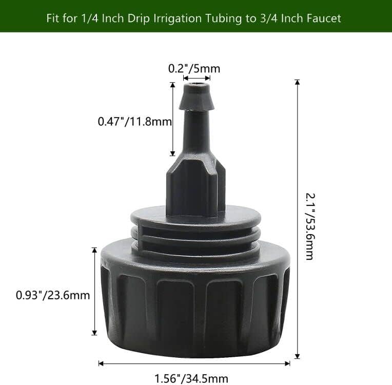 1/4 Inch Drip Irrigation Tubing Faucet Connector 2 Way Y Splitter