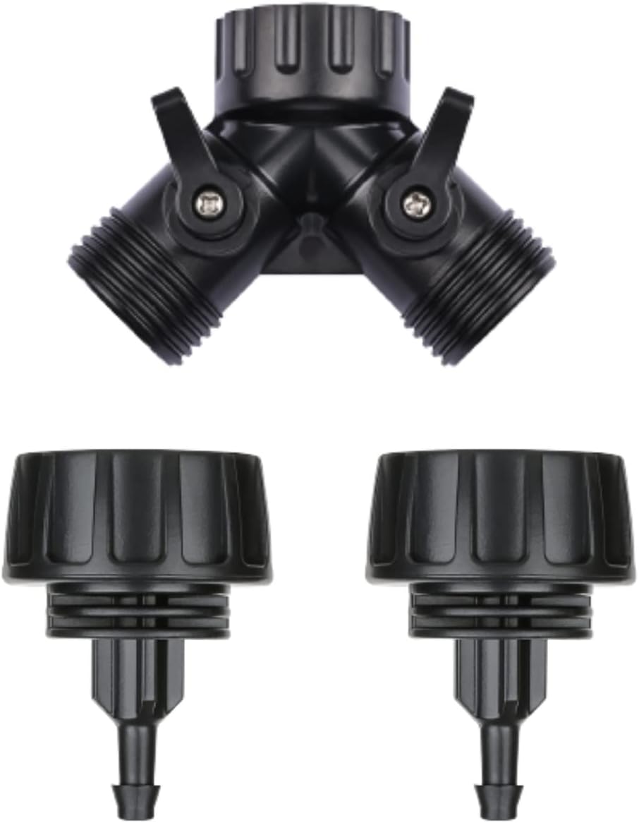 1/4 Inch Drip Irrigation Tubing Faucet Connector 2 Way Y Splitter