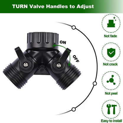 1/4 Inch Drip Irrigation Tubing Faucet Connector 2 Way Y Splitter