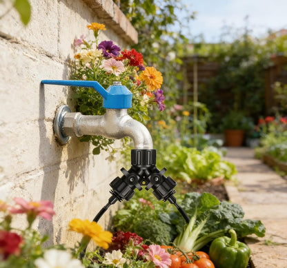 1/4 Inch Drip Irrigation Tubing Faucet Connector 2 Way Y Splitter