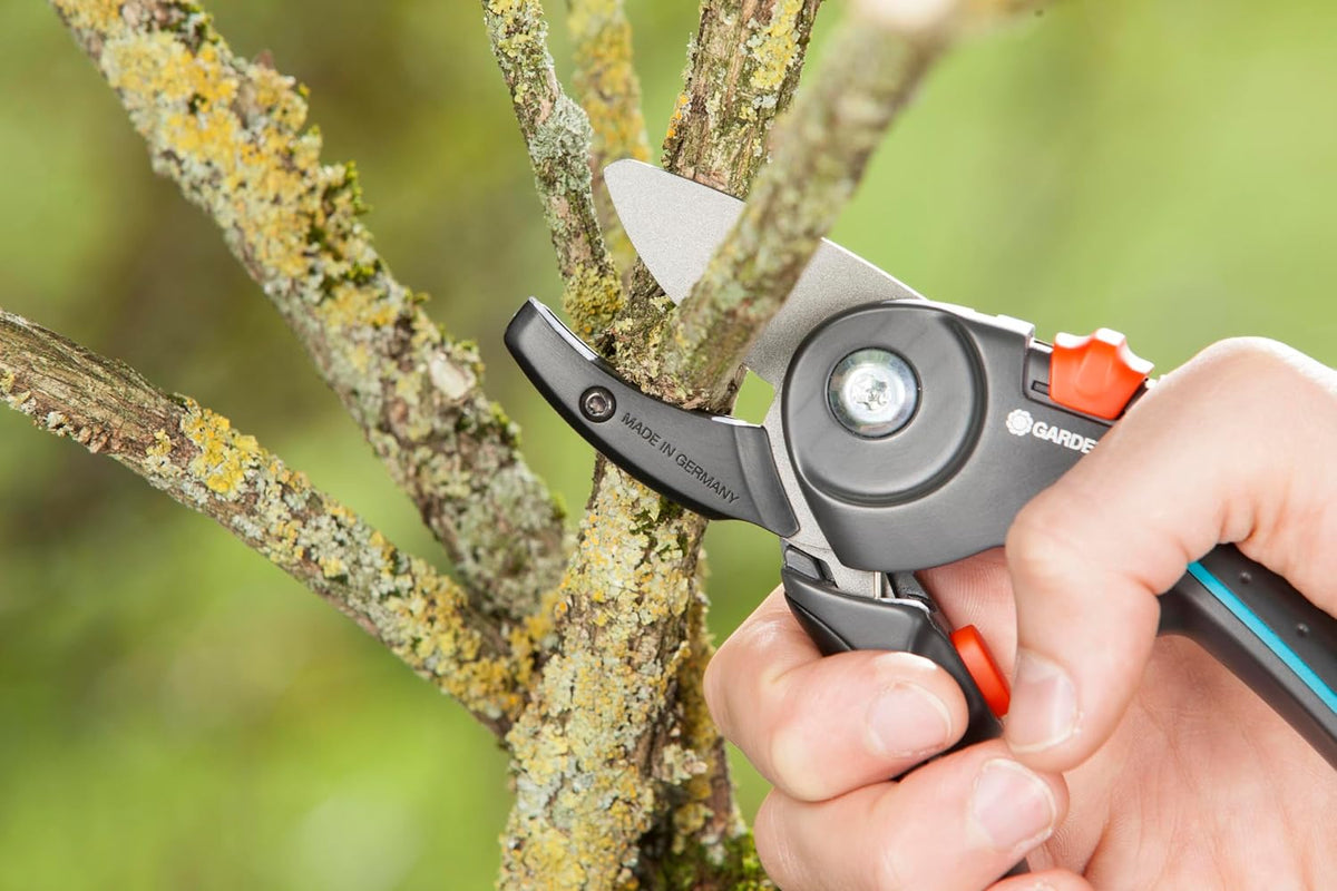 (8903) Heavy Duty Anvil Pruning Shears, Ergonomic Hand Tools, Bypass Scissors for Garden Pruners with 23mm Cutting Diameter for Woody Twigs and Branches - 1 Pair