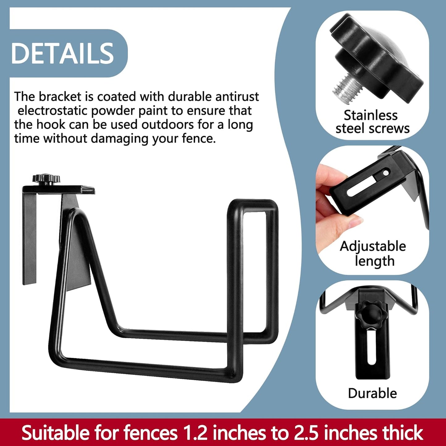 2 Pack Garden Hose Holder, Heavy Duty Wall Mount Hose Hanger