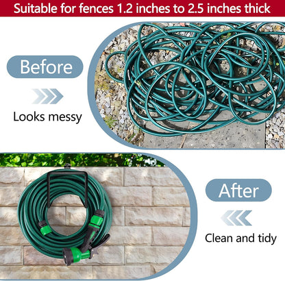 2 Pack Garden Hose Holder, Heavy Duty Wall Mount Hose Hanger