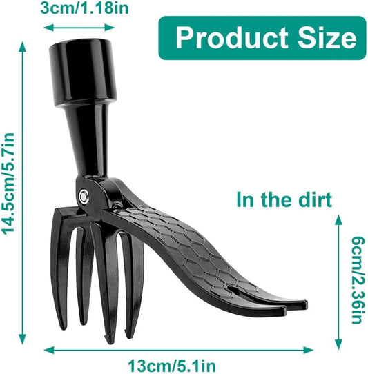 4-Claw Weed Puller Head – Stand Up Weed Remover Replacement Head, Aluminum Alloy Weed Puller Tool Head Replacement for Manual Weeding, No Bending Required, Compatible with Most Handles (Black)