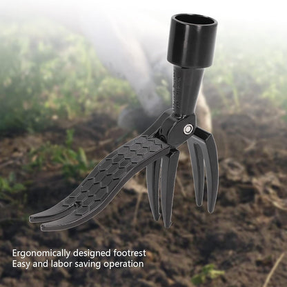 4-Claw Weed Puller Head – Stand Up Weed Remover Replacement Head, Aluminum Alloy Weed Puller Tool Head Replacement for Manual Weeding, No Bending Required, Compatible with Most Handles (Black)