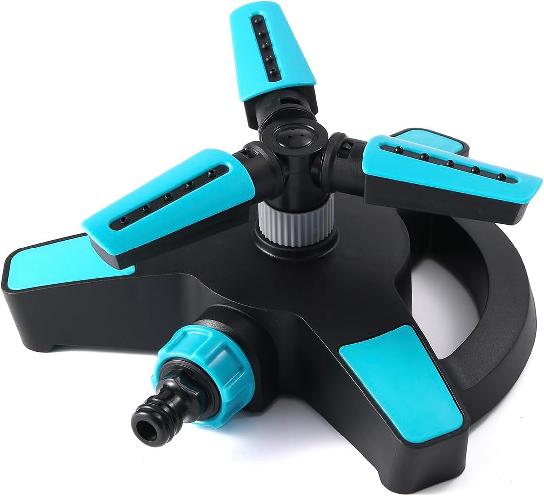 Rotating Sprinkler for Yard, Lawn Water Sprinkler for Kids, Blue