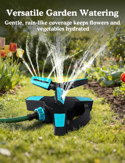 Rotating Sprinkler for Yard, Lawn Water Sprinkler for Kids, Blue