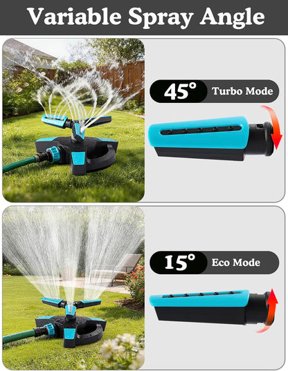 Rotating Sprinkler for Yard, Lawn Water Sprinkler for Kids, Blue