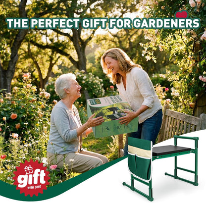 Garden Kneeler and Seat for Seniors – Heavy Duty Anti-Tip Gardening Stool