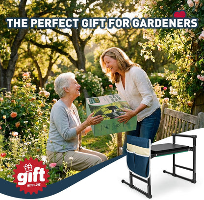 Garden Kneeler and Seat for Seniors – Heavy Duty Anti-Tip Gardening Stool