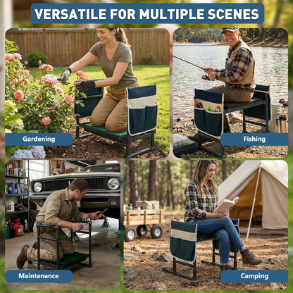 Garden Kneeler and Seat for Seniors – Heavy Duty Anti-Tip Gardening Stool