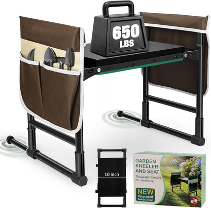 Garden Kneeler and Seat for Seniors – Heavy Duty Anti-Tip Gardening Stool