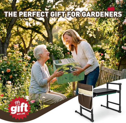Garden Kneeler and Seat for Seniors – Heavy Duty Anti-Tip Gardening Stool