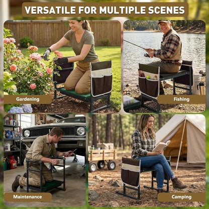 Garden Kneeler and Seat for Seniors – Heavy Duty Anti-Tip Gardening Stool
