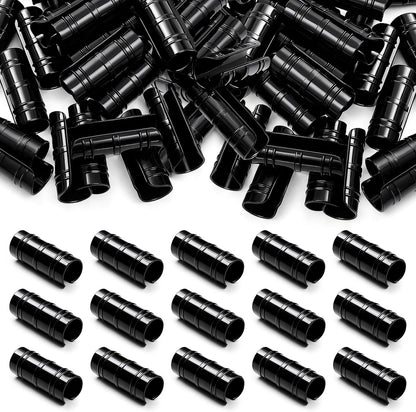 100 Pcs 1-1/4 Inch Greenhouse Clips, 32mm Black Plastic Clamp Garden Buildings Frame Snap PVC Pipe Tube Clips for Greenhouse Films Sunshade Nets Row Covers Shelters Fixing, Farming, Gardening
