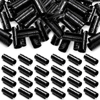 100 Pcs 1-1/4 Inch Greenhouse Clips, 32mm Black Plastic Clamp Garden Buildings Frame Snap PVC Pipe Tube Clips for Greenhouse Films Sunshade Nets Row Covers Shelters Fixing, Farming, Gardening