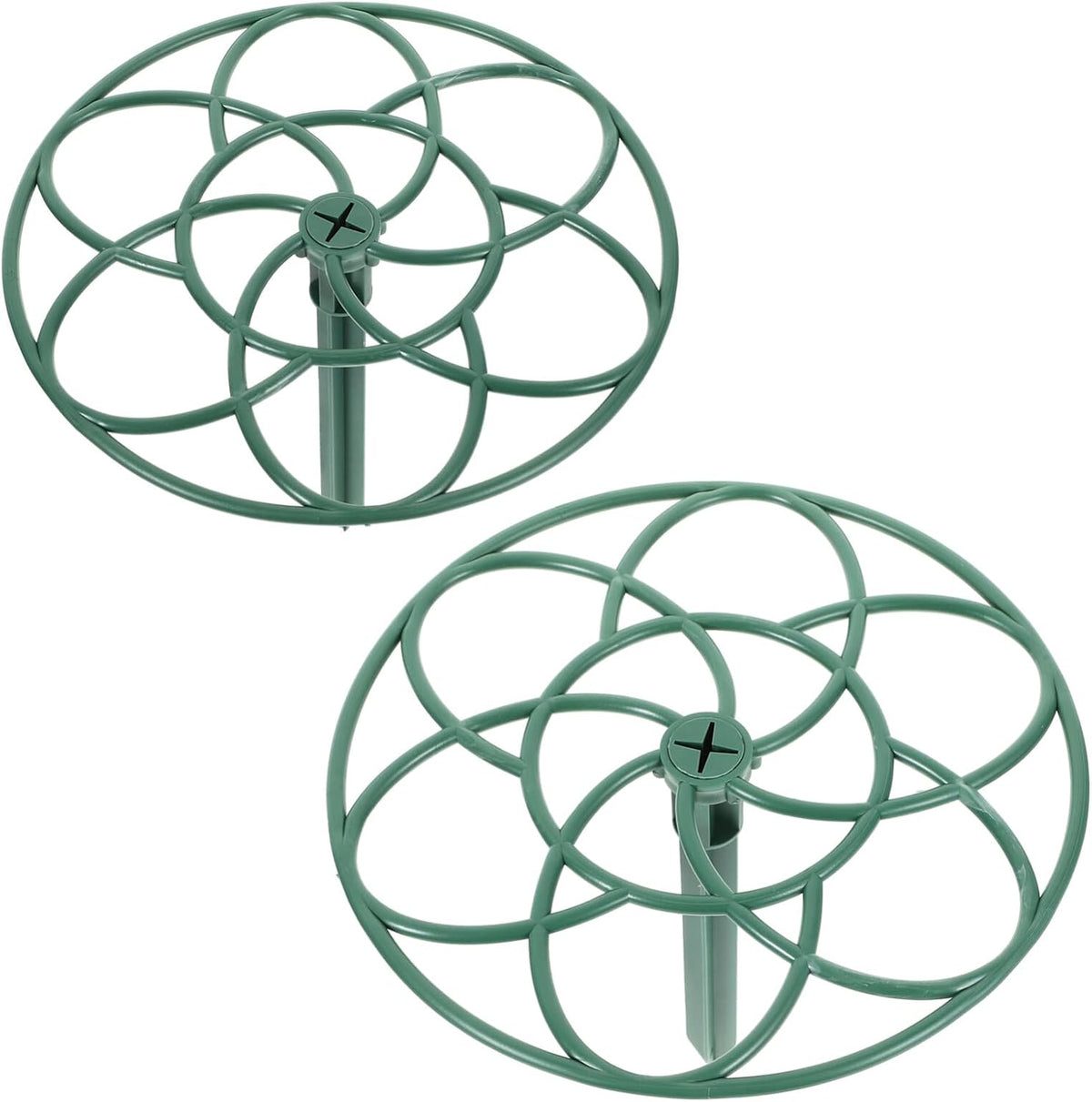 Flower Support Rack 2 Pack Sunflower Cage Lollipop Trellis for Climbing Plants PPE Plant Support Structure 11.02 X 11.02 X 9.84 in Easy Install Garden Plant Shape Rack