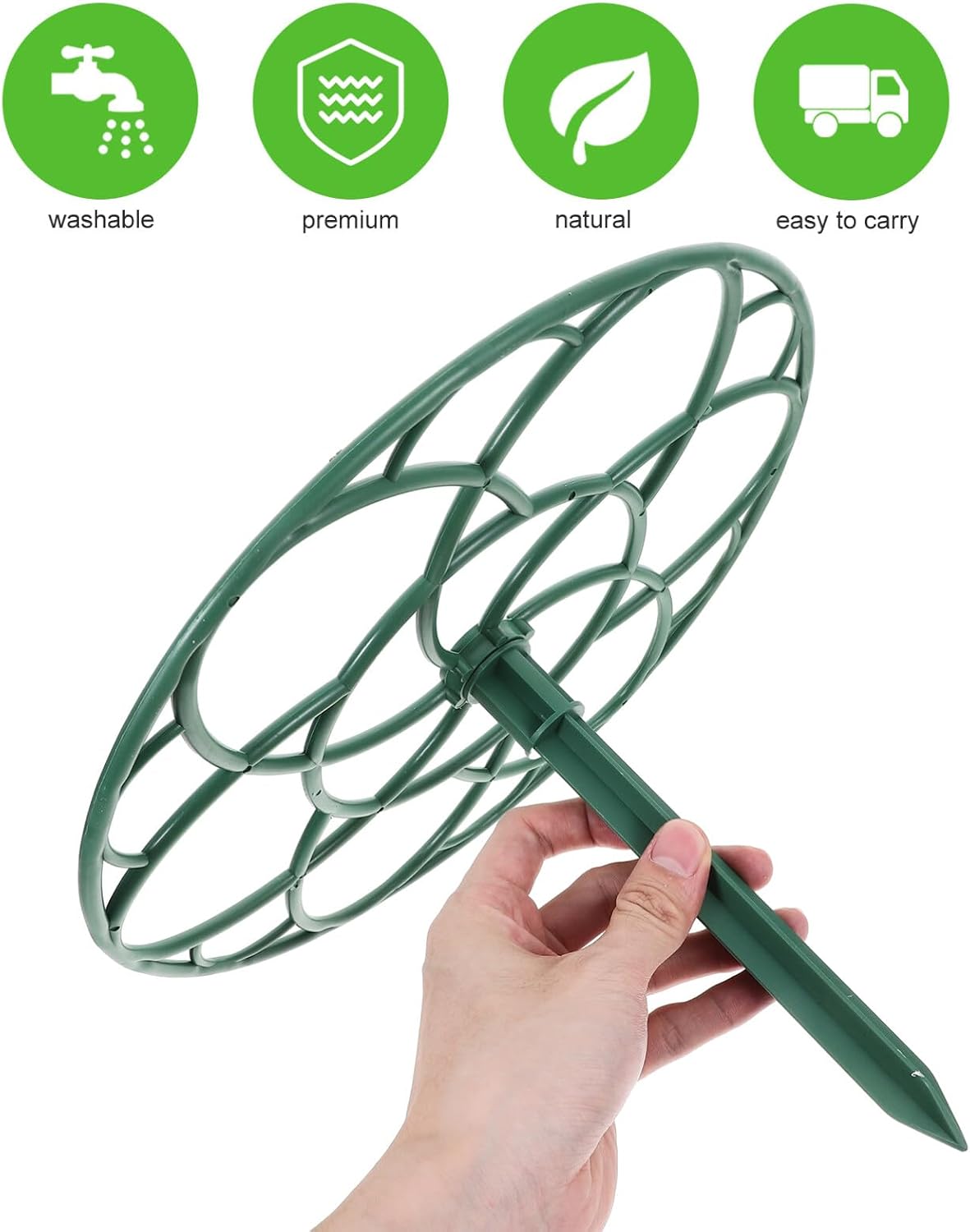 Flower Support Rack 2 Pack Sunflower Cage Lollipop Trellis for Climbing Plants PPE Plant Support Structure 11.02 X 11.02 X 9.84 in Easy Install Garden Plant Shape Rack