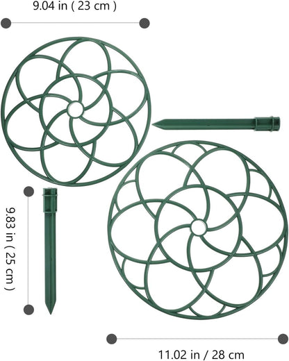 Flower Support Rack 2 Pack Sunflower Cage Lollipop Trellis for Climbing Plants PPE Plant Support Structure 11.02 X 11.02 X 9.84 in Easy Install Garden Plant Shape Rack