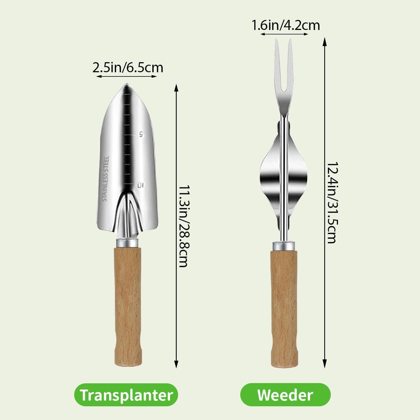Gardening Tools 10-Piece Heavy Duty Stainless Steel Hand Tools with Durable Garden Tools Storage Tote,Rust-Proof Garden Tool Set, Ideal Gardening Gifts for Women Yellow Floral Pattern Design