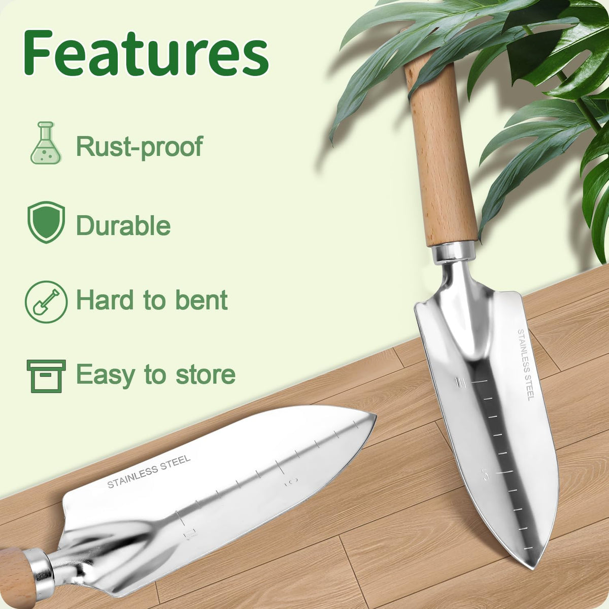 Gardening Tools 10-Piece Heavy Duty Stainless Steel Hand Tools with Durable Garden Tools Storage Tote,Rust-Proof Garden Tool Set, Ideal Gardening Gifts for Women Yellow Floral Pattern Design