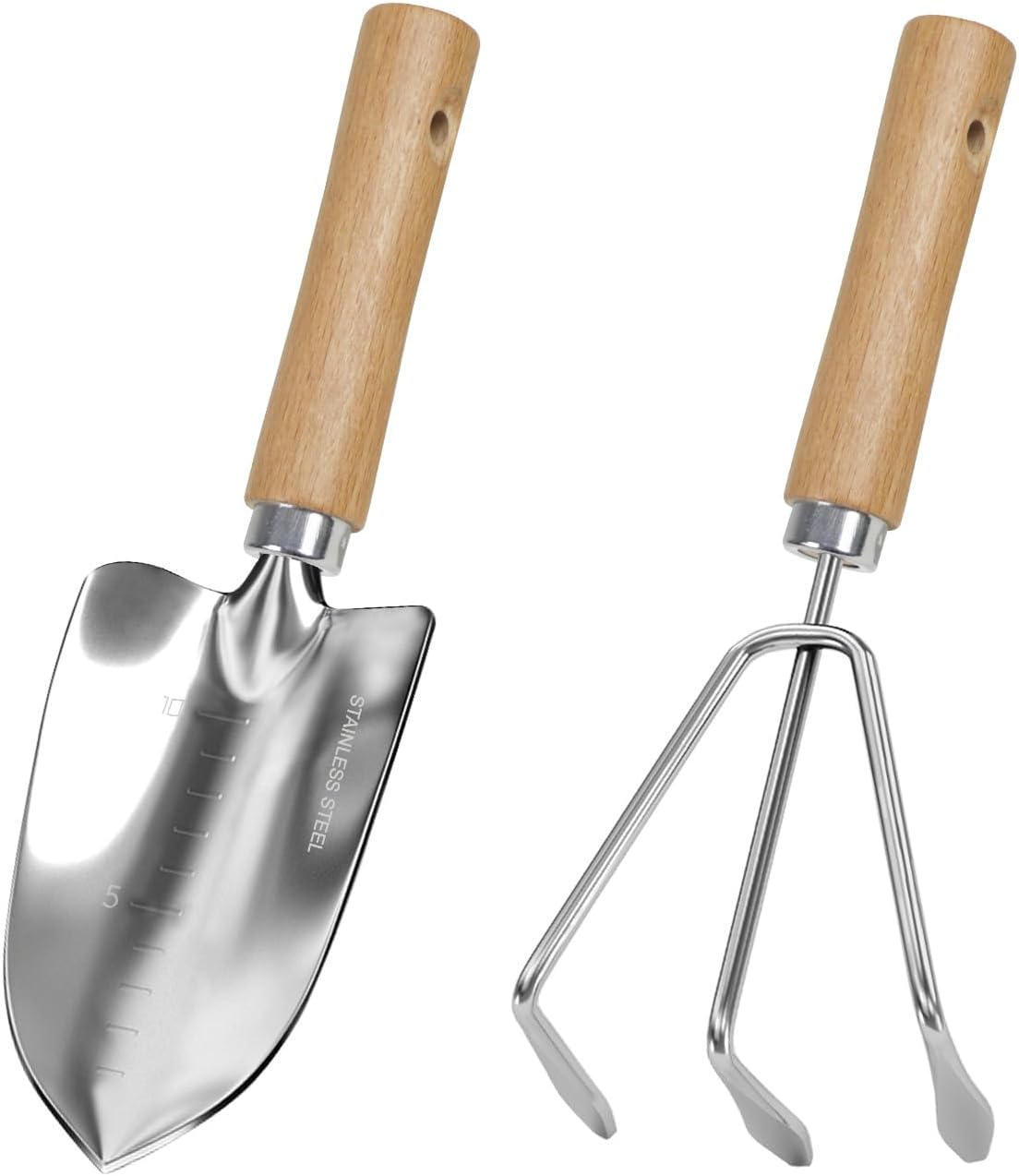 Gardening Tools 10-Piece Heavy Duty Stainless Steel Hand Tools with Durable Garden Tools Storage Tote,Rust-Proof Garden Tool Set, Ideal Gardening Gifts for Women Yellow Floral Pattern Design