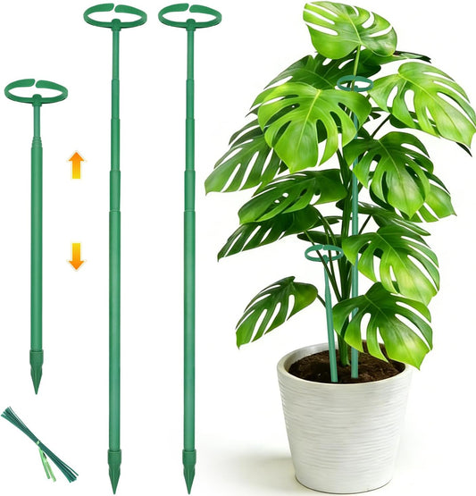 Telescoping Monstera Plant Stakes, 12.5-48.4IN Indoor Plant Support- 3Pack