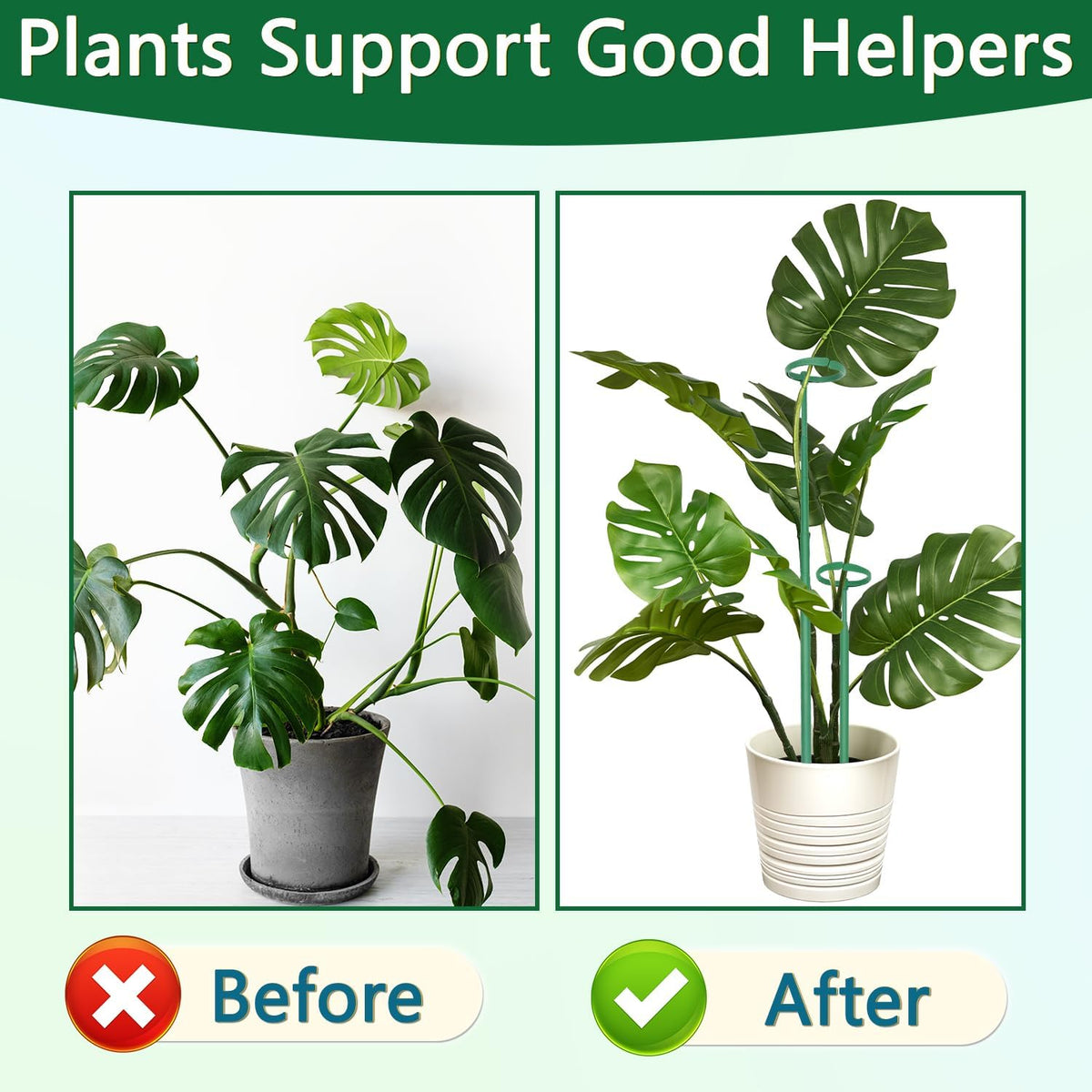 Telescoping Monstera Plant Stakes, 12.5-48.4IN Indoor Plant Support- 3Pack