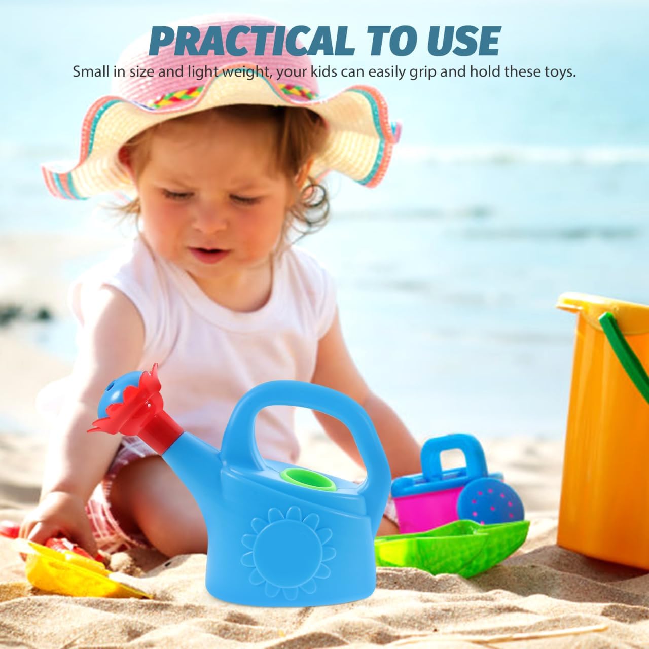 Chicken Watering can Toys for Kids Bath and Outdoor Play Early Educational Small Watering Pot for Home and School 2-Pack Small Plastic Water Sprinkler can