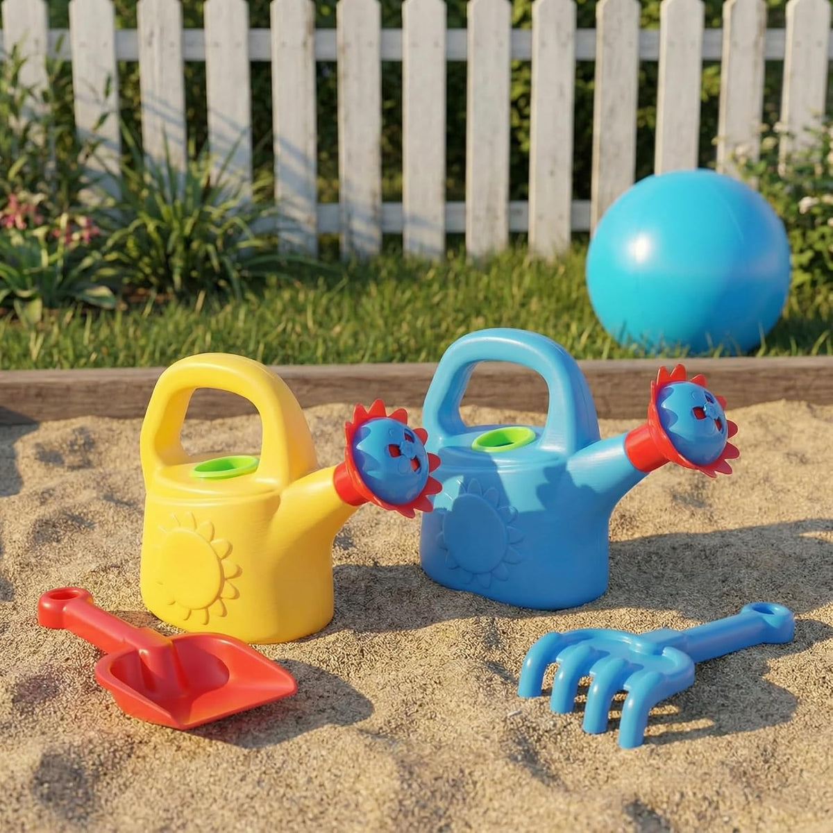 Chicken Watering can Toys for Kids Bath and Outdoor Play Early Educational Small Watering Pot for Home and School 2-Pack Small Plastic Water Sprinkler can