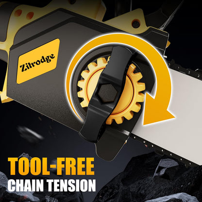 8 Inch/ 10 Inch Electric Pole Saws for Tree Trimming & Mini Chainsaw 4-IN-1, Cordless Pole Saw Battery Powered, Chain Saw with Extension Pole, Total Reach of Max 15ft, Limb Branch Cutter Pruner