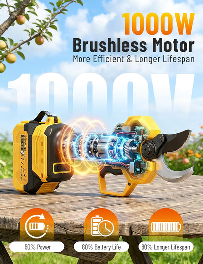 8 Inch/ 10 Inch Electric Pole Saws for Tree Trimming & Mini Chainsaw 4-IN-1, Cordless Pole Saw Battery Powered, Chain Saw with Extension Pole, Total Reach of Max 15ft, Limb Branch Cutter Pruner