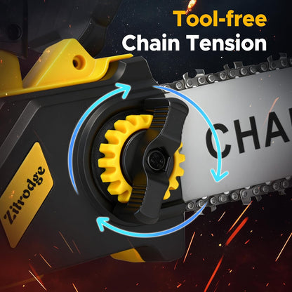 8 Inch/ 10 Inch Electric Pole Saws for Tree Trimming & Mini Chainsaw 4-IN-1, Cordless Pole Saw Battery Powered, Chain Saw with Extension Pole, Total Reach of Max 15ft, Limb Branch Cutter Pruner