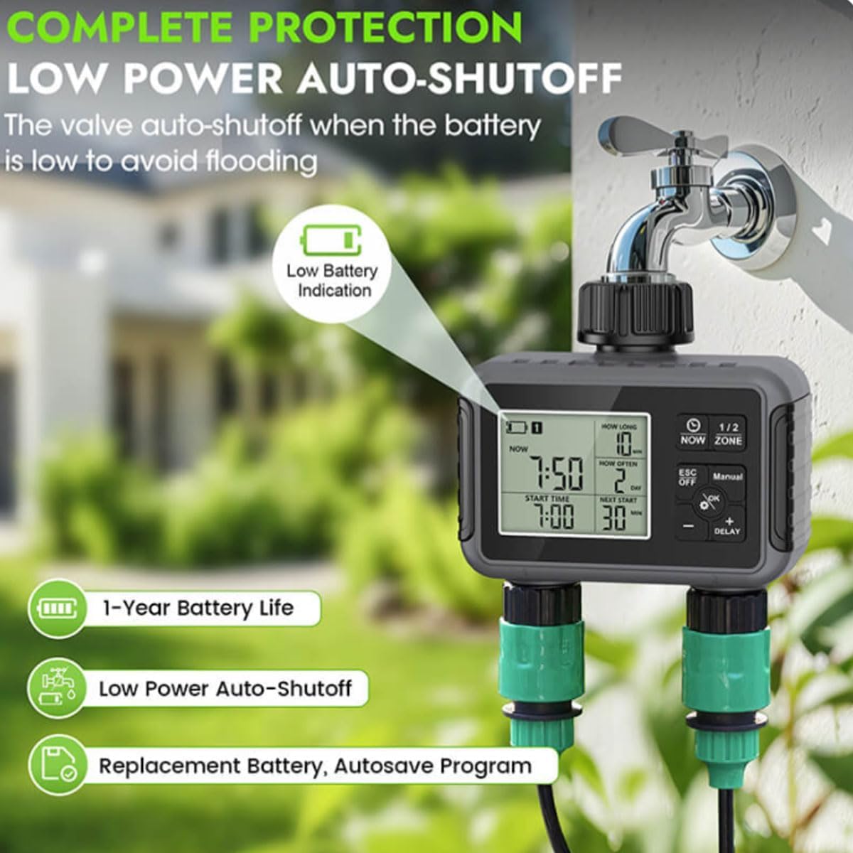 Adjustable Oscillating Sprinkler Wide Coverage, 16-Nozzle Oscillating Water Sprinkler with Large Base, 360° Turbo Orbit Mist Sprinklers System for Lawn Yard (Sprinkler)