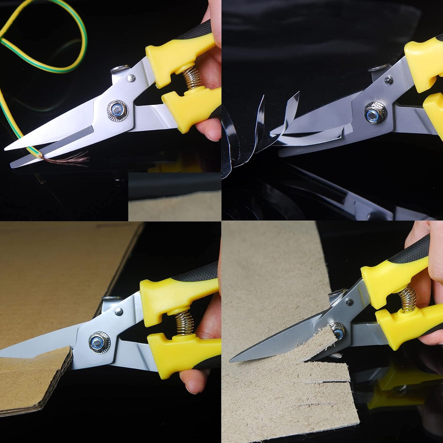 8 Inch Aviation Tin Snips, Heavy Duty Metal Cutter